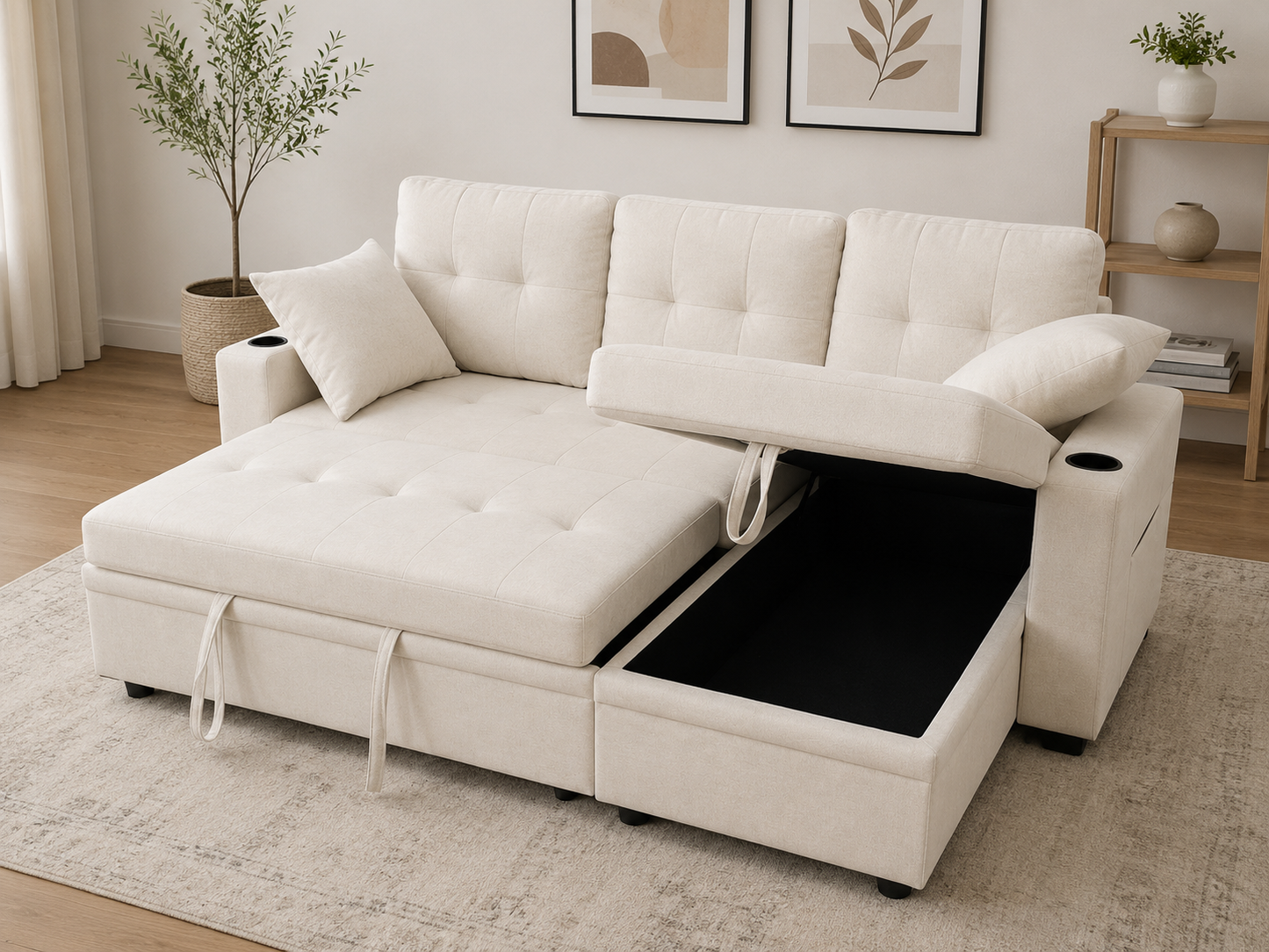 HR2340 Reversible Sectional Sofa Bed