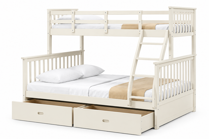 HR20001 Twin over Full Bunk Bed with Storage Drawers
