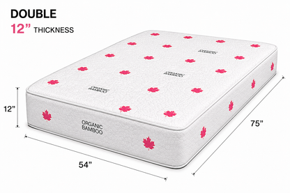 12-inch Extra Firm Foam Mattress Double size (54 × 75 inches).