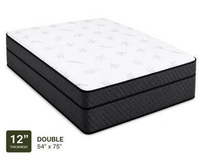 12-inch Anna Plus Euro Top High Density Foam Mattress in Double size with premium Euro Top design and high density foam support.