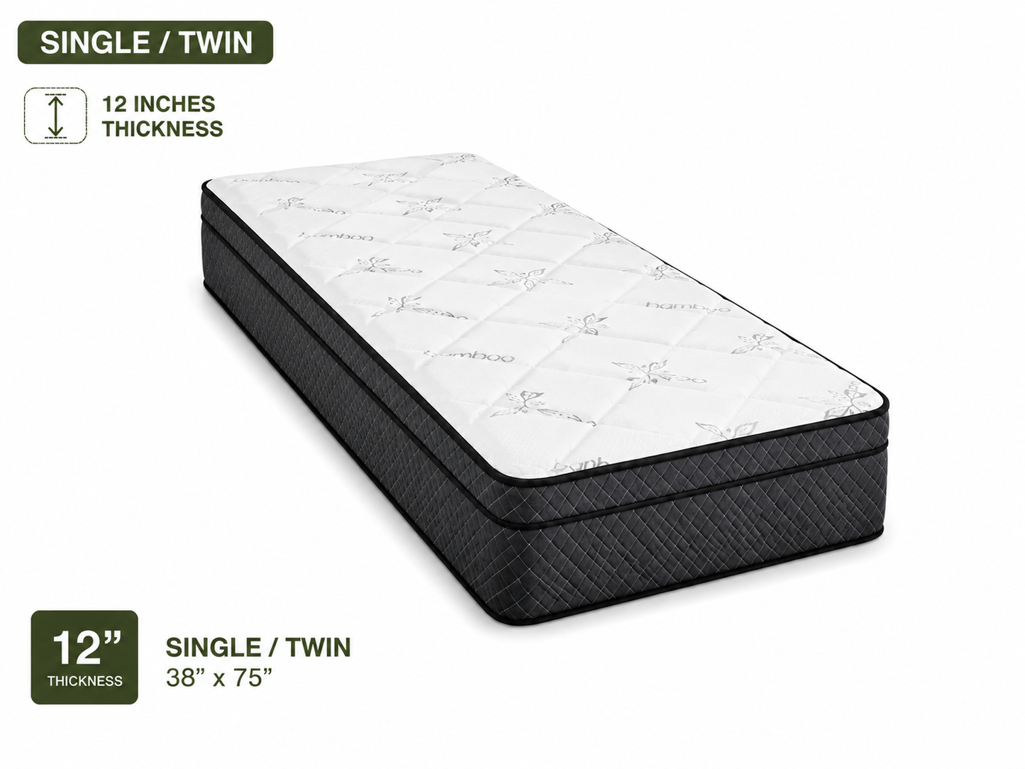 Eurotop Spring Mattress | Medium Firm  Spring Hybrid Mattress