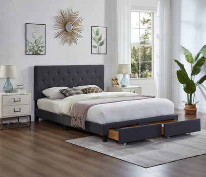HR2125 Storage Bed with Adjustable Headboard
