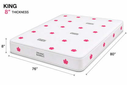 8-inch Extra Firm Foam Mattress King size (76 × 80 inches).