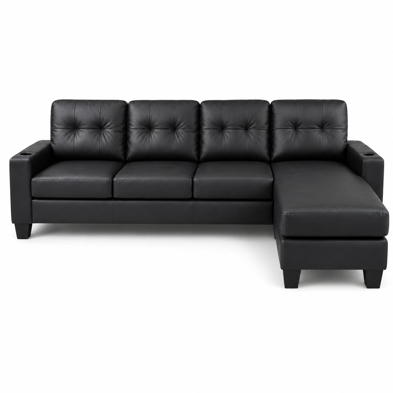 HR30004 Leather L-Shaped Sectional Sofa
