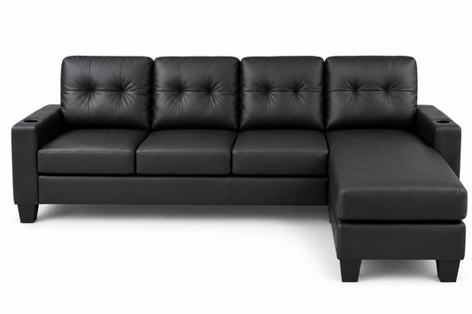 HR30004 Leather L-Shaped Sectional Sofa