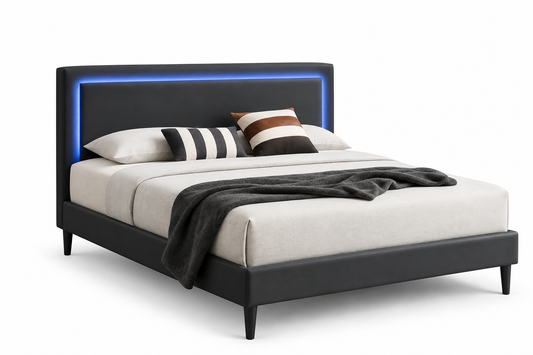 HR2104 LED Adjustable Upholstered Platform Bed