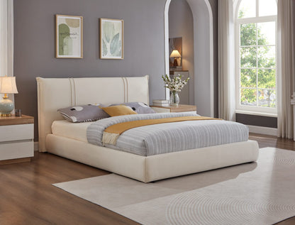 Platform-bed beige-color