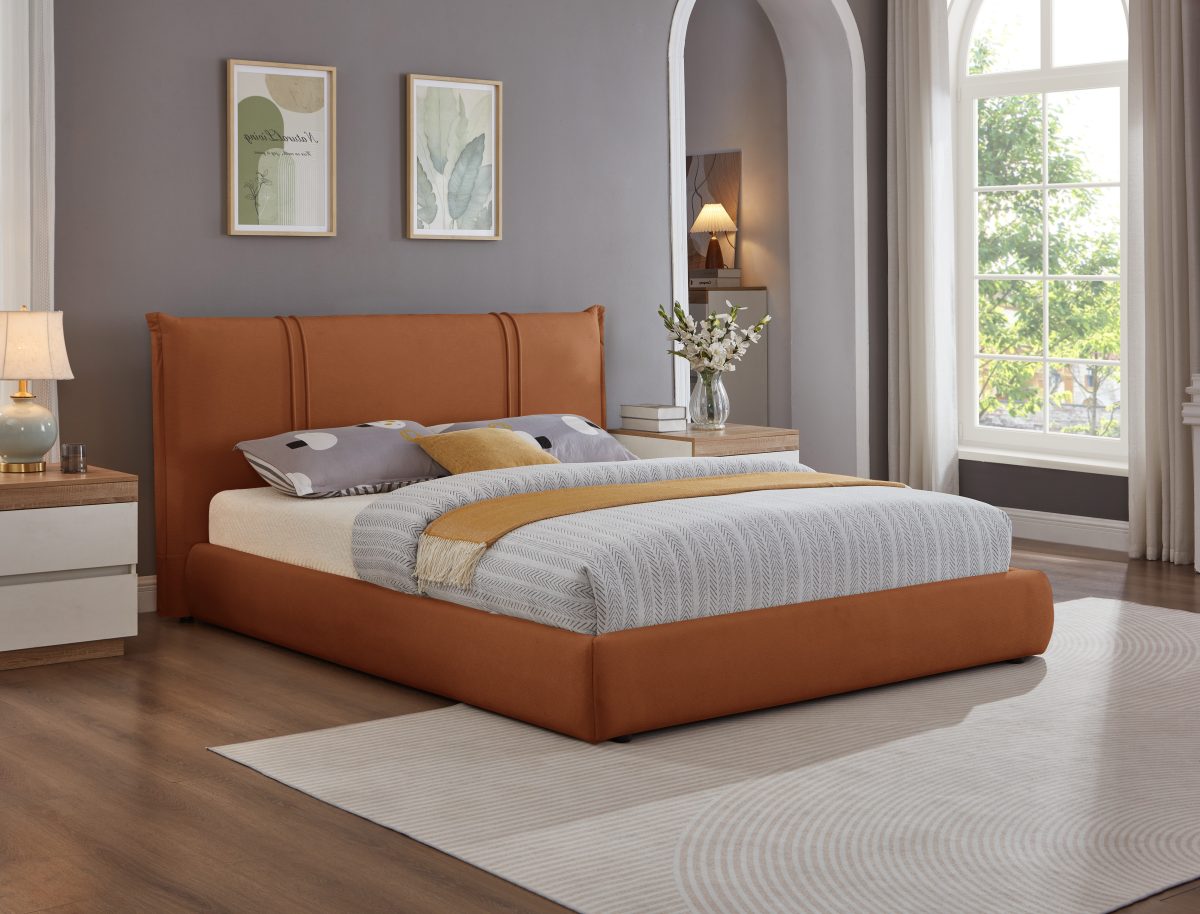 Platform-bed brown color