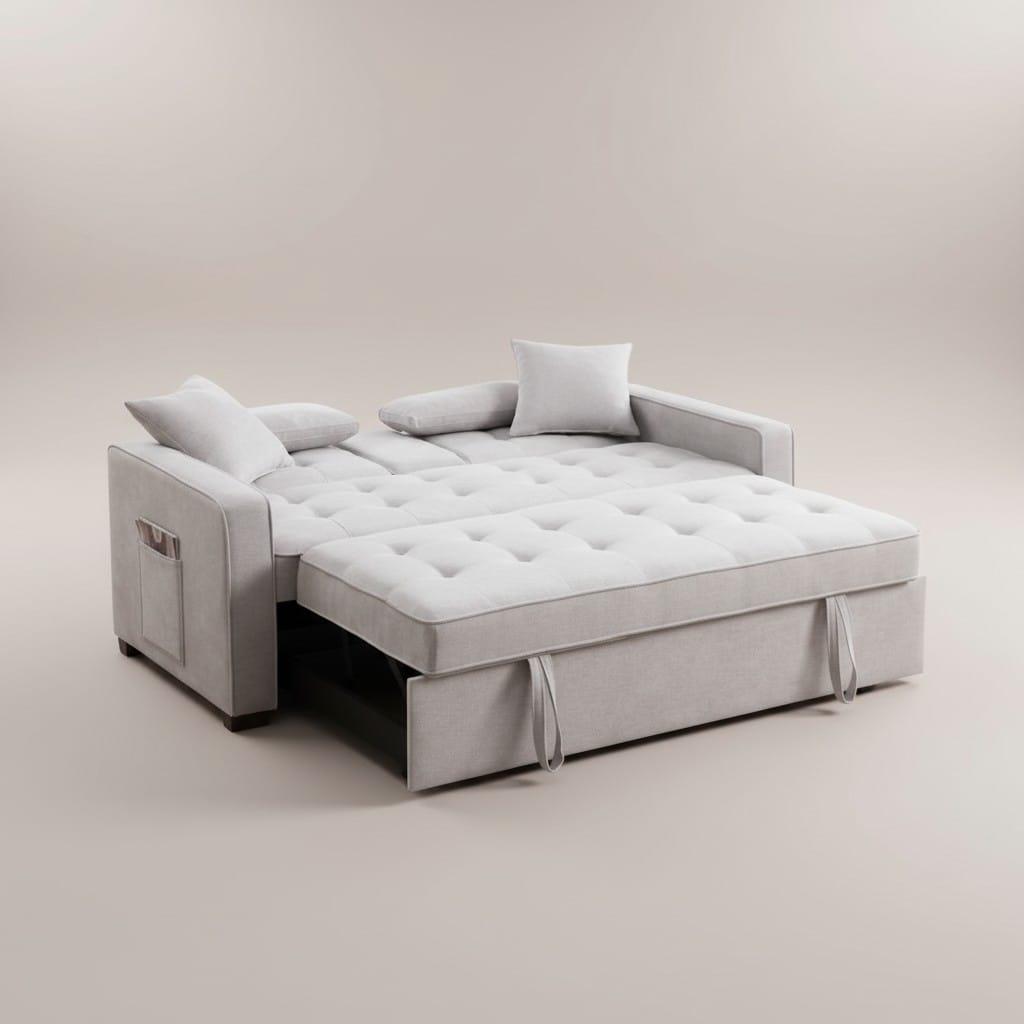 HR2330 3-in-1 Convertible Sleeper Sofa Bed with USB Ports & Cup Holders