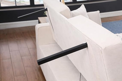 HR2330 3-in-1 Convertible Sleeper Sofa Bed with USB Ports & Cup Holders