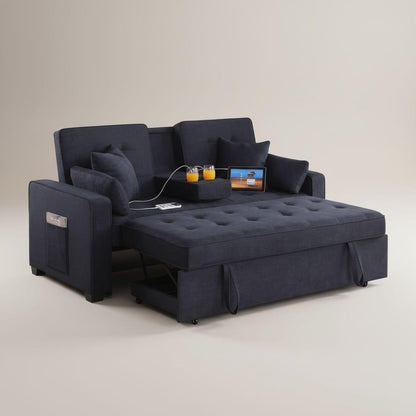 HR2330 3-in-1 Convertible Sleeper Sofa Bed with USB Ports & Cup Holders