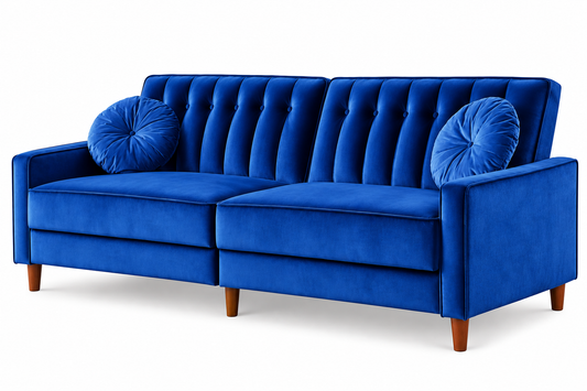 HR9001 Blue Velvet Click-Clack Sofa Bed