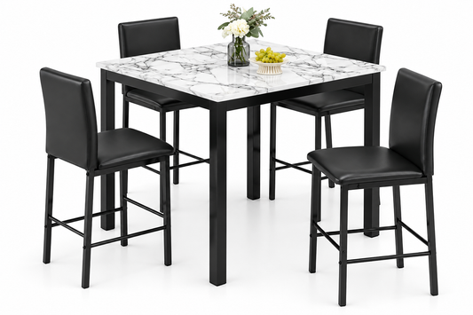 HR2599 Modern Counter Height 5-Piece Dining Set