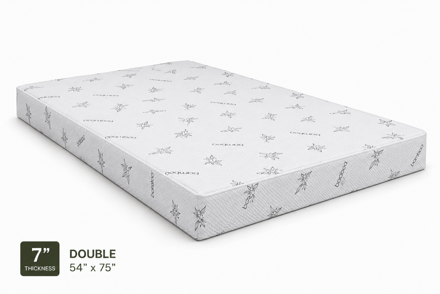 7 Inch Premium Soft Foam Mattress Double Size 54 x 75 Inches