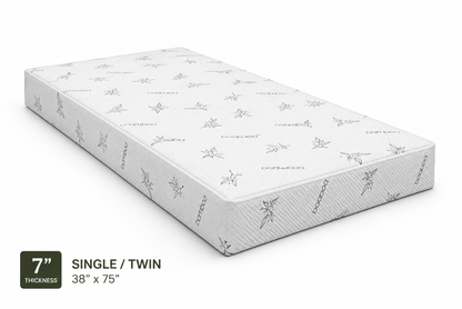 7 Inch Premium Soft Foam Mattress Twin Size 38 x 75 Inches