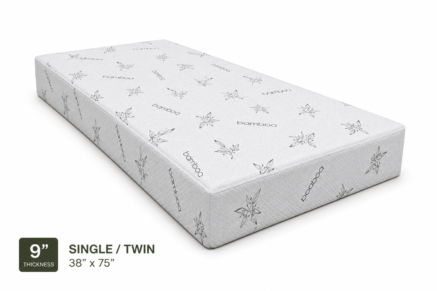9 Inch Premium Soft Foam Mattress Twin Size 38 x 75 Inches